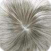 ApexToupees Toupee For Men European Human Hair Piece Men Hair Replacemnt System Fine Mono Mens Toupee Hair Prosthesis Protesis Capilar Hombre7X9 Medium Light Density 380# 3# DARK BROWN+80% GREY view 4