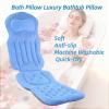 Full Body Bath Pillow for Tub, Bath Cushion with Headrest for Tub Neck and Back Support, 4D Mesh Spa Bathtub Pillows with Non-Slip Suction Cups, Machine Washable & Quick-Dry (Blue, 51"15") view 3