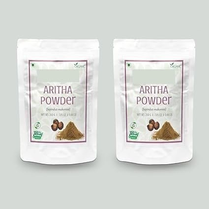 Natural Aritha Powder for Hair Pack of 2 each 200gm
