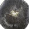 ApexToupees Toupee For Men European Human Hair Piece Men Hair Replacemnt System Fine Mono Mens Toupee Hair Prosthesis Protesis Capilar Hombre7X10-110% Light To Medium Density1B# #1B Off Black view 4