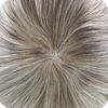 ApexToupees Toupee For Men European Human Hair Piece Men Hair Replacemnt System Fine Mono Mens Toupee Hair Prosthesis 6X9 110% Light To Medium Density440# 4# MEDIUM BROWN+40% GREY view 4