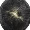 ApexToupees Toupee For Men European Human Hair Piece Men Hair Replacemnt System Fine Mono Mens Toupee Hair Prosthesis 6X8 110% Light To Medium Density1B30# #1B Off Black+30% Gray view 4
