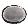 ApexToupees Toupee For Men European Human Hair Piece Men Hair Replacemnt System Fine Mono Mens Toupee Hair Prosthesis 6X9 110% Light To Medium Density1B10# #1B Off Black+10% Gray view 3