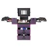 Large Rolling Makeup Case w/Mirror for Professionals,14.57 * 9.45 * 25.98in Rolling Makeup Train Case ,4 Trays & 2 Drawers,Lockable Cosmetic Organizer for Salon,Home, loading 110.23 lbs (purple) view 1