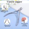 9pcs Ingrown Toenail Tool Kit Professional Stainless Steel Cuticle Nippers Cuticle Trimmer Nail Cutter Nipper Clipper File Under Nail Cleaner Pedicure Tools Set Nails Care Kit for Fingernails Toenails view 3