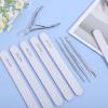 9pcs Ingrown Toenail Tool Kit Professional Stainless Steel Cuticle Nippers Cuticle Trimmer Nail Cutter Nipper Clipper File Under Nail Cleaner Pedicure Tools Set Nails Care Kit for Fingernails Toenails view 4