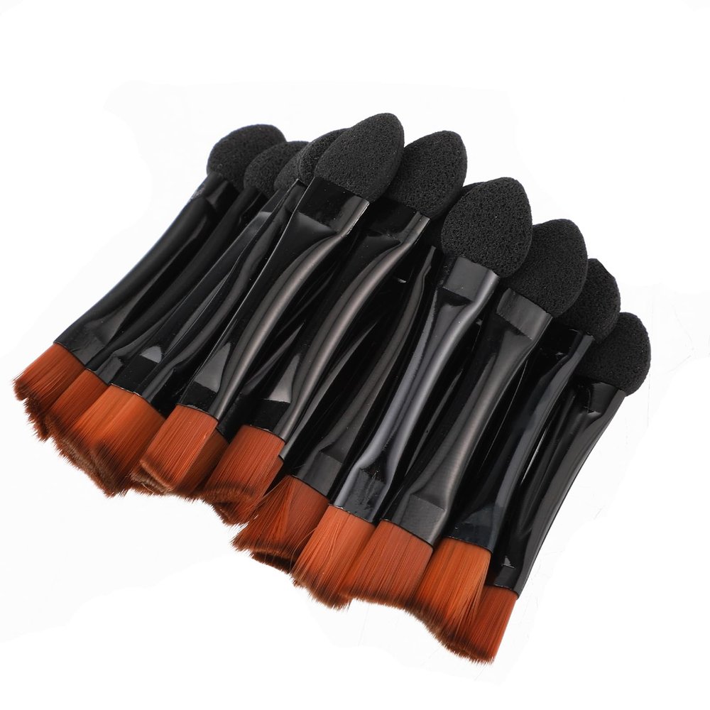 30pcs Dual Sides Disposable Eye Shadow Applicators Eyeshadow Applicators Sticks with Soft Sponge Head Eyes Makeup Cosmetic Tool Portable Travel Mini Eyes Makeup Brushes Concealer Brush