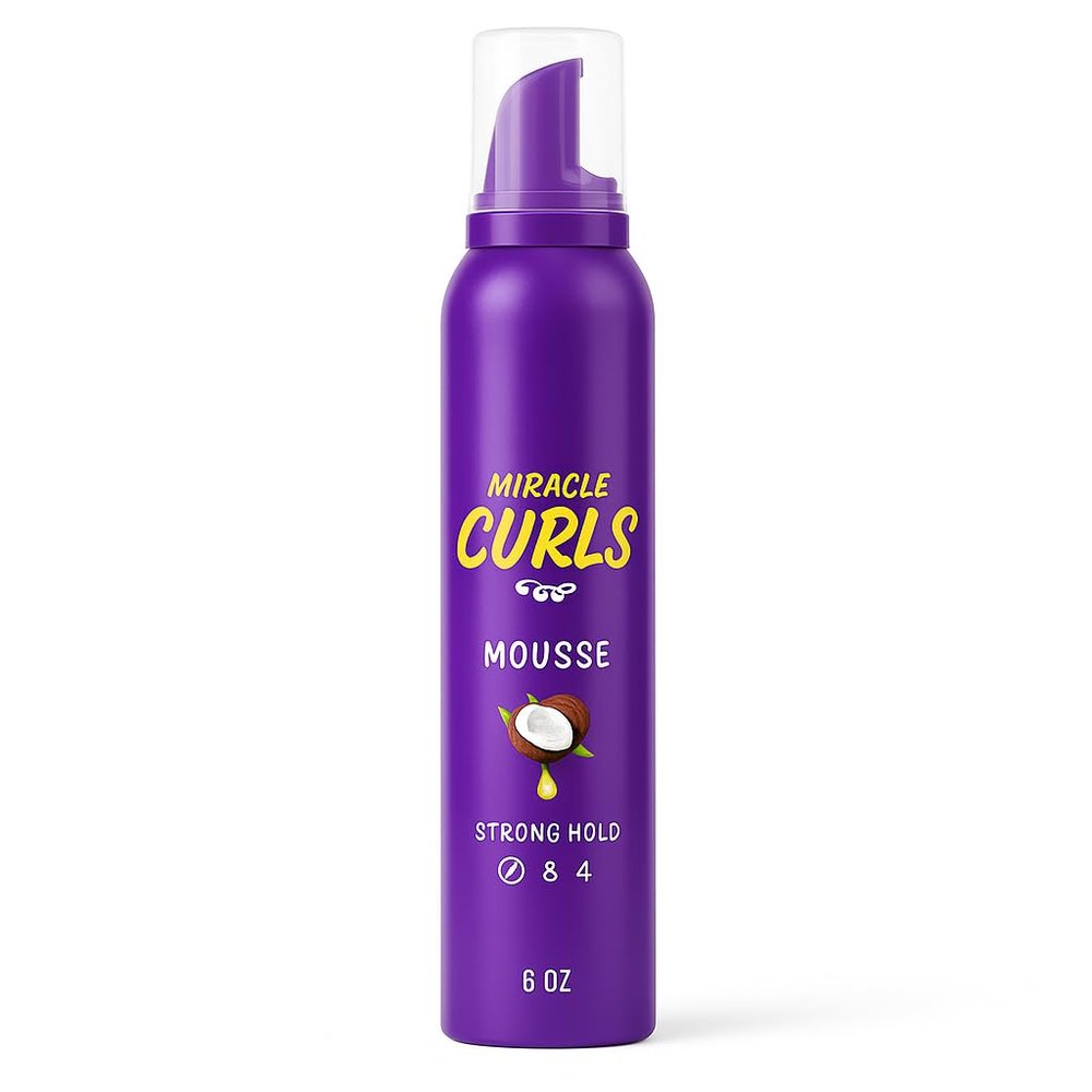 Miracle Curls Styling Mousse With Coconut & Jojoba Oil 6.0 Ounce, 6 Ounces