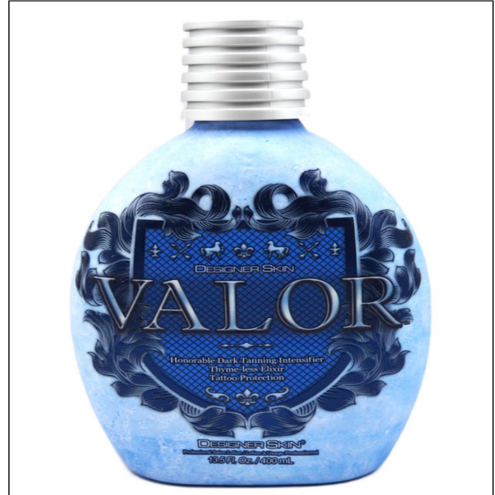 Designer Skin VALOR Dark Tanning Intensifier with Tattoo Protection, Thyme-less Elixir, 13.5 Fl Oz