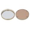 Alomejor Mirror Tray, Round Gold Metal with Geometric Design for Bathroom Vanity Makeup Organization view 4