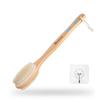 Back Scrubber, 43cm Long Wooden Double-Sided Shower Body Brush with Soft Bristles for Sensitive Skin and Stiff Bristles for Exfoliating Skin view 1