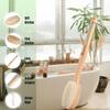 Back Scrubber, 43cm Long Wooden Double-Sided Shower Body Brush with Soft Bristles for Sensitive Skin and Stiff Bristles for Exfoliating Skin view 4