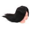 Bognajin Hairdressing Mannequin Head with Human Hair, Cosmetology Head for Practice Styling, 60cm Real Hair Mannequin for Cutting Washing Heat Tools, Includes Stand for Salon School Home Tr (Black) view 3