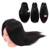 Bognajin Hairdressing Mannequin Head with Human Hair, Cosmetology Head for Practice Styling, 60cm Real Hair Mannequin for Cutting Washing Heat Tools, Includes Stand for Salon School Home Tr (Black) view 4