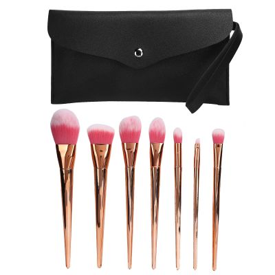 Professional Cosmetic Brush Set Soft Hair Blusher Loose Powder Brush Makeup Tool with Bag for Beginners and Professionals 7 Pieces with Cosmetic Bag