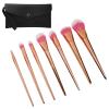 Professional Cosmetic Brush Set Soft Hair Blusher Loose Powder Brush Makeup Tool with Bag for Beginners and Professionals 7 Pieces with Cosmetic Bag view 3
