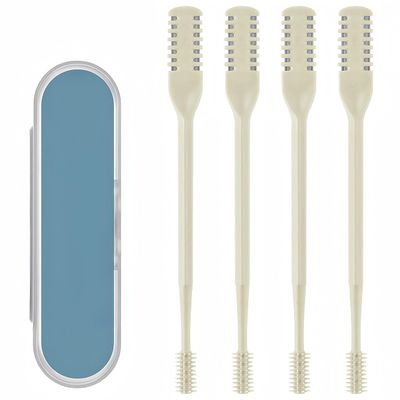 2-in-1 Nasal Hair Cutter, Double Sided Nose Hair Cutter, Portable 360 Rotating Manual Nose Hair Trimmer for Women & Men,Travel Essentials (Yellow,4PCS)