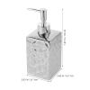 Mikinona Refillable Square Soap Dispenser Pump Bottle for Shampoo Conditioner Body Wash with Wide Opening Easy-Clean Design Stylish Bathroom Accessory for Home and Hotel view 2