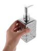 Mikinona Refillable Square Soap Dispenser Pump Bottle for Shampoo Conditioner Body Wash with Wide Opening Easy-Clean Design Stylish Bathroom Accessory for Home and Hotel view 4