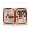 12 pcs with Leather Case Includes Nail Clippers Manicure Set(Brown 12 Pcs Set) view 2