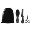 Beard Kit Grooming Set Professional Beard Trimming Kit with Rotatable Folding Comb Beard Brush and Scissors for Men Beard Care Styling and Shaping Zinc Alloy Stainless Steel view 1