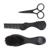 Beard Kit Grooming Set Professional Beard Trimming Kit with Rotatable Folding Comb Beard Brush and Scissors for Men Beard Care Styling and Shaping Zinc Alloy Stainless Steel view 3
