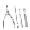 4PCS/Set Nail Cuticle Trimmer Set Steel Nipper Clipper Scissors Armor Removal Tool view 1