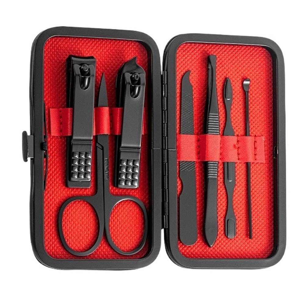 12-24pcs Professional Nail Clippers Kit Fingernail and Toenail Cutters Pedicure Care(Black 12pcs)
