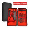 12-24pcs Professional Nail Clippers Kit Fingernail and Toenail Cutters Pedicure Care(Black 12pcs) view 2