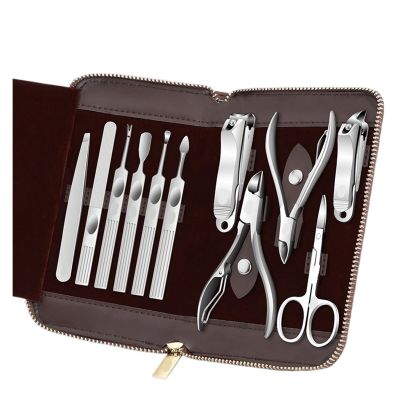 11 in 1 Manicure Tools Nail Clippers Set Stainless Steel Cutter Pliers Scissors Kit Foot Care Hand