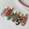 Candy Christmas Socks Gift Elk Christmas Grip Clip Hairpin view 3