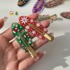 Candy Christmas Socks Gift Elk Christmas Grip Clip Hairpin view 4