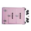 Ncescmal Rolling Makeup Case, Large Cosmetic Trolley with Locks, Make up Bag with dividers, Cosmetics Storage Organizer (Pink Color) view 3
