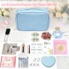 Women's Wedding Emergency Kit for Bride Wedding Survival Set with Makeup Bag, 42 Pc Wedding Daily Travel Essential Items (Blue) view 2