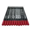 12-Piece Wooden Lip Liner Pencil, High Pigmented Lip Makeup, Long-wearing, Deep and Rich in Color, 7.5 inches Long Pencil (L63 Wine) view 2
