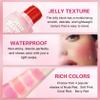 AWCCXMYM Jelly Blush for Checks,Eyes & Lip Stain 3-in-1 Long-Lasting Hydrating Jelly Tint Lightweight Sheer Blush Buildable Color Lip Tint Face Blushes Makeup# Berry Red view 3