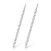 2 Pcs Stainless Steel Cuticle Pusher, Nail Cleaning Cuticle Stick, Nail Cleaner Tool, Polish Remover Tool for Professional Manicure Pedicure view 1