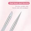 2 Pcs Stainless Steel Cuticle Pusher, Nail Cleaning Cuticle Stick, Nail Cleaner Tool, Polish Remover Tool for Professional Manicure Pedicure view 4