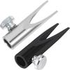 OSOLADY 2Pcs Makeup Pencil Sharpener for Eyeliner and Lip Liner Dual-Sided Metal Sharpener with U-Shaped Slots Easy to Use Beauty Tool for Eyebrow and Cosmetic Pencils Black and Silver view 1