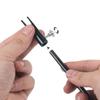 OSOLADY 2Pcs Makeup Pencil Sharpener for Eyeliner and Lip Liner Dual-Sided Metal Sharpener with U-Shaped Slots Easy to Use Beauty Tool for Eyebrow and Cosmetic Pencils Black and Silver view 4