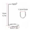 Travel Shaver Stand,Stainless Steel Safety Razor Stand, 12cm Height Universal Bathroom Organiser, Chrome Finish Display Holder with 5cm Base Ring, Deluxe Grooming Accessory for Long Handle Razors view 2