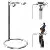 Travel Shaver Stand,Stainless Steel Safety Razor Stand, 12cm Height Universal Bathroom Organiser, Chrome Finish Display Holder with 5cm Base Ring, Deluxe Grooming Accessory for Long Handle Razors view 3
