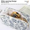 AMAZBEE Makeup Bag Bulk for Purse 14 PCS Quilted Organizer Pencil Bag with Zipper Floral Cosmetic Bags for Travel Separation view 3