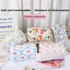 AMAZBEE Makeup Bag Bulk for Purse 14 PCS Quilted Organizer Pencil Bag with Zipper Floral Cosmetic Bags for Travel Separation view 4