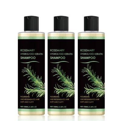 Organic Rosemary Hair Growth Shampoo with Hydrolyzed Keratin - Reduces Hair Loss, Thickens & Strengthens Hair, Natural Formula for Women & Men with Thinning Hair, All Hair Types (3PC)