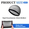 10 Pcs Wave Cap for Men, Soft Breathable Black Stocking Caps for Men Elastic Comfortable Hair Cap for Mens Adult Sleeping Running Exercising view 2