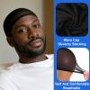 10 Pcs Wave Cap for Men, Soft Breathable Black Stocking Caps for Men Elastic Comfortable Hair Cap for Mens Adult Sleeping Running Exercising view 3