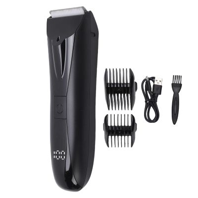 ZJchao Professional Electric Body Hair Trimmer for Men Intimate Grooming Kit with R Shaped Hair Comb Light Ergonomic Handle Stainless Steel Ceramic ABS Material