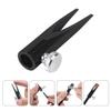OSALADI Shape Aluminium Alloy Single Hole Pencil Sharpener with U-Shaped Slots for Eyebrow and Eye Pencil Metal Manual Sharpener for Home School and Office Use view 3