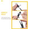 OSALADI Shape Aluminium Alloy Single Hole Pencil Sharpener with U-Shaped Slots for Eyebrow and Eye Pencil Metal Manual Sharpener for Home School and Office Use view 4